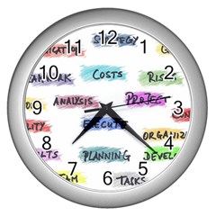 Strategy Communication Wall Clock (silver) by HermanTelo