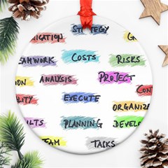 Strategy Communication Round Ornament (two Sides)