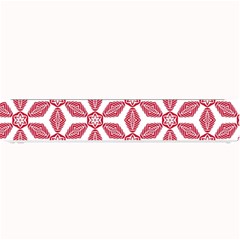 White Red Flowers Texture Small Bar Mats