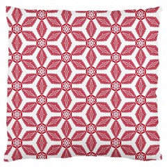 White Red Flowers Texture Standard Flano Cushion Case (one Side)