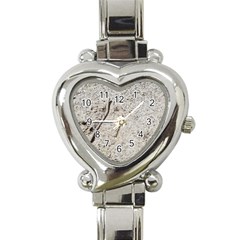 Beach Sand Heart Italian Charm Watch by Fractalsandkaleidoscopes