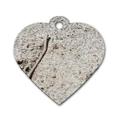 Beach Sand Dog Tag Heart (two Sides) by Fractalsandkaleidoscopes