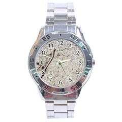 Beach Sand Stainless Steel Analogue Watch by Fractalsandkaleidoscopes