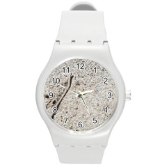 Beach Sand Round Plastic Sport Watch (m) by Fractalsandkaleidoscopes