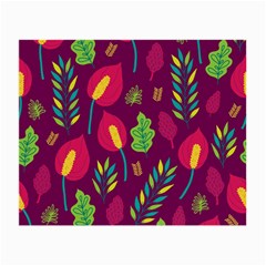 Tropical Flowers On Deep Magenta Small Glasses Cloth by mccallacoulture