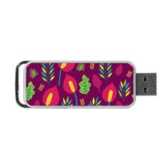 Tropical Flowers On Deep Magenta Portable Usb Flash (two Sides) by mccallacoulture