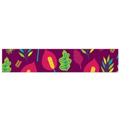 Tropical Flowers On Deep Magenta Small Flano Scarf