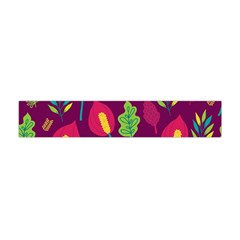 Tropical Flowers On Deep Magenta Flano Scarf (mini) by mccallacoulture