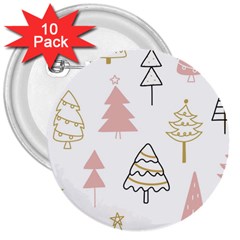 Christmas Pattern 3  Buttons (10 Pack)  by Vaneshart