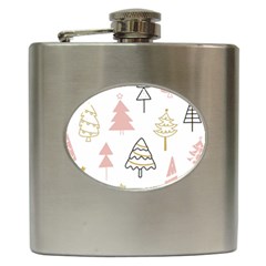 Christmas Pattern Hip Flask (6 Oz) by Vaneshart