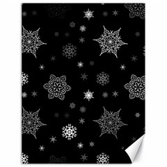 Christmas Snowflake Seamless Pattern With Tiled Falling Snow Canvas 18  X 24  by Vaneshart