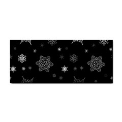 Christmas Snowflake Seamless Pattern With Tiled Falling Snow Hand Towel