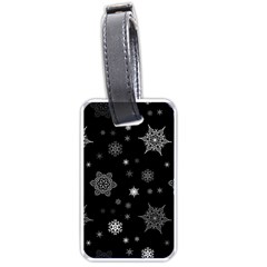 Christmas Snowflake Seamless Pattern With Tiled Falling Snow Luggage Tag (one Side) by Vaneshart