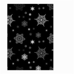 Christmas Snowflake Seamless Pattern With Tiled Falling Snow Small Garden Flag (two Sides) by Vaneshart