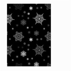 Christmas Snowflake Seamless Pattern With Tiled Falling Snow Large Garden Flag (two Sides) by Vaneshart