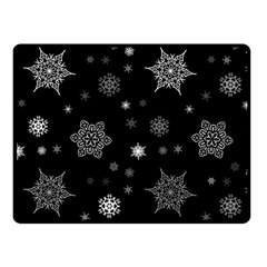 Christmas Snowflake Seamless Pattern With Tiled Falling Snow Double Sided Fleece Blanket (small)  by Vaneshart