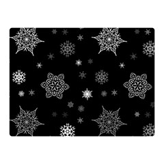 Christmas Snowflake Seamless Pattern With Tiled Falling Snow Double Sided Flano Blanket (mini)  by Vaneshart