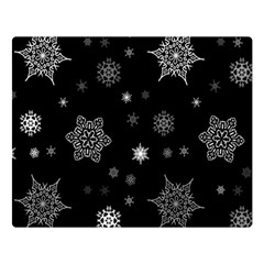 Christmas Snowflake Seamless Pattern With Tiled Falling Snow Double Sided Flano Blanket (large)  by Vaneshart