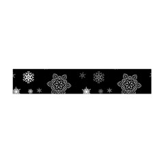 Christmas Snowflake Seamless Pattern With Tiled Falling Snow Flano Scarf (mini) by Vaneshart