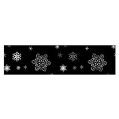 Christmas Snowflake Seamless Pattern With Tiled Falling Snow Satin Scarf (oblong)