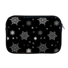 Christmas Snowflake Seamless Pattern With Tiled Falling Snow Apple Macbook Pro 17  Zipper Case by Vaneshart