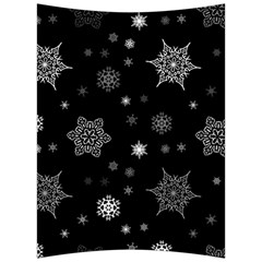 Christmas Snowflake Seamless Pattern With Tiled Falling Snow Back Support Cushion by Vaneshart