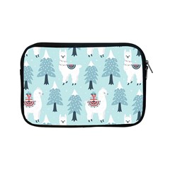 Christmas Tree Cute Lama With Gift Boxes Seamless Pattern Apple Ipad Mini Zipper Cases by Vaneshart