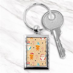 Funny Christmas Pattern Background Key Chain (rectangle) by Vaneshart