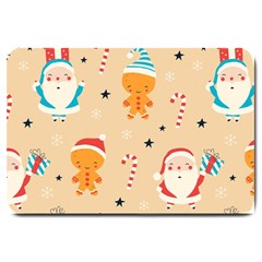 Funny Christmas Pattern Background Large Doormat  by Vaneshart