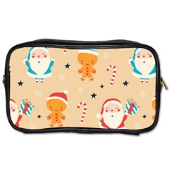 Funny Christmas Pattern Background Toiletries Bag (two Sides) by Vaneshart