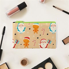 Funny Christmas Pattern Background Cosmetic Bag (xs) by Vaneshart