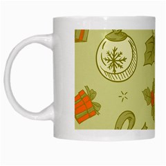 Vintage Christmas Pattern White Mugs by Vaneshart