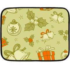 Vintage Christmas Pattern Fleece Blanket (mini) by Vaneshart