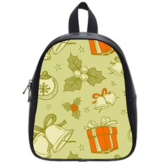 Vintage Christmas Pattern School Bag (small) by Vaneshart