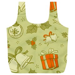 Vintage Christmas Pattern Full Print Recycle Bag (xl) by Vaneshart