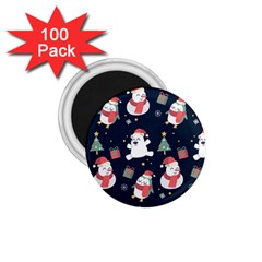 Colourful Funny Christmas Pattern 1 75  Magnets (100 Pack)  by Vaneshart