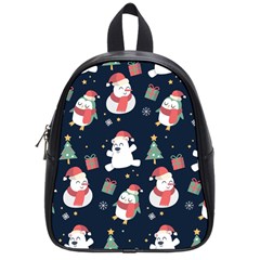 Colourful Funny Christmas Pattern School Bag (small) by Vaneshart