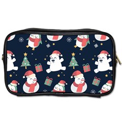 Colourful Funny Christmas Pattern Toiletries Bag (two Sides) by Vaneshart