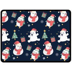 Colourful Funny Christmas Pattern Fleece Blanket (large)  by Vaneshart