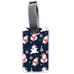 Colourful Funny Christmas Pattern Luggage Tag (two Sides) by Vaneshart