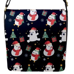 Colourful Funny Christmas Pattern Flap Closure Messenger Bag (s) by Vaneshart