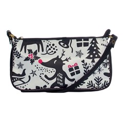 Hand Drawn Pattern Christmas Shoulder Clutch Bag by Vaneshart