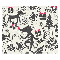 Hand Drawn Pattern Christmas Double Sided Flano Blanket (small)  by Vaneshart