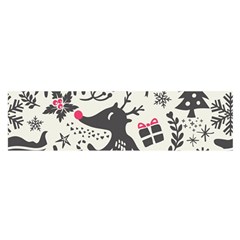 Hand Drawn Pattern Christmas Satin Scarf (oblong) by Vaneshart