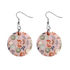 Hygge Seamless Pattern Mini Button Earrings by Vaneshart