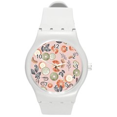 Hygge Seamless Pattern Round Plastic Sport Watch (m) by Vaneshart