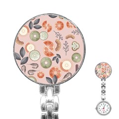 Hygge Seamless Pattern Stainless Steel Nurses Watch by Vaneshart