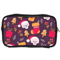 Pattern Christmas Funny Toiletries Bag (two Sides) by Vaneshart