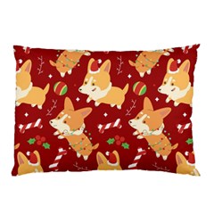 Colorful Funny Christmas Pattern Dog Puppy Pillow Case by Vaneshart