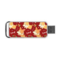 Colorful Funny Christmas Pattern Dog Puppy Portable Usb Flash (two Sides) by Vaneshart